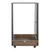 Sound Town SDRK-16TBD2 16U DIY Slanted Studio Rack with 16U Rack Space, Extra 2U Drawer, Plywood, Rubber Feet, Casters, Weathered Gray - Rackmount, rack-mountable