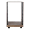 Sound Town SDRK-16TB DIY Slanted 16U Studio Rack, Plywood, Weathered Gray, Rubber Feet, Casters - Rack Mountable Equipment