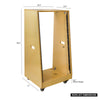 Sound Town SDRK-20T DIY Slanted 20U Studio Rack, Plywood, Golden Oak, with Rubber Feet, Casters - Dimensions & Size