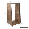 Sound Town SDRK-20TB DIY Slanted 20U Studio & Recording Rack, Plywood, Weathered Brown, with Rubber Feet, Casters - Dimensions & Size