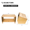 Sound Town SDRK-4SL-R 4U Angled Desktop Turret Studio & Recording Equipment Rack with Baltic Birch Plywood, Refurbished - Size & Dimensions