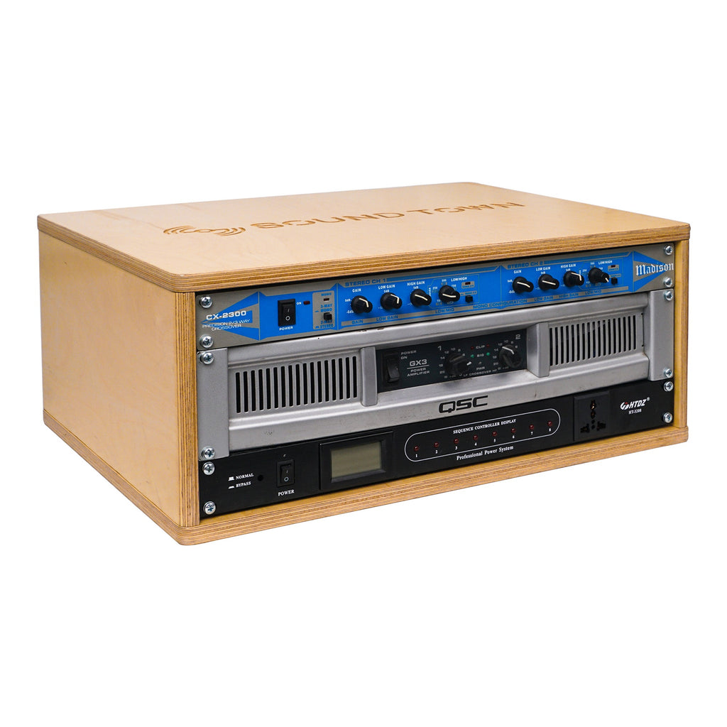 Sound Town SDRK-4-R 4U Studio & Recording Equipment Rack with Baltic Birch Wood Plywood for Home Audio Room & Gear, PA/DJ Pro Audio, Refurbished