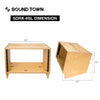 Sound Town SDRK-6SL 6U (6-Space) Angled Desktop Turret Studio & Recording Equipment Rack with Baltic Birch Plywood, Size and Dimensions