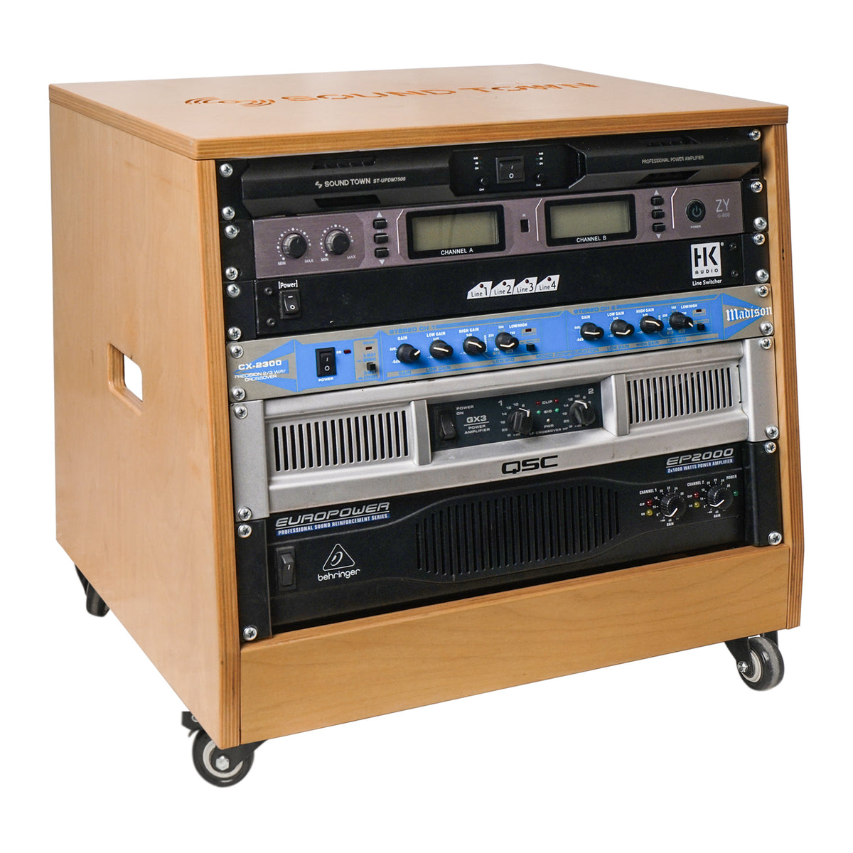 SDRK-8T | 8U Space DIY Slanted Studio & Recording Equipment Rack ...