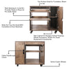 Sound Town SDRK-CR11B-R DIY 11U Plywood Studio Rack with Slide-Out Trays, Cabinet, Casters, Weathered Brown, for Recording Room, Home Studio, Refurbished  - Instructions of Inside and Outside Structure