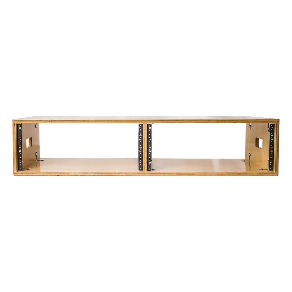Double Bay Rack SDRK-D4 | 2 x 4U (4-Space) Double Bay Studio Equipment Rack, Golden Oak ...