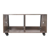 Sound Town SDRK-D8TB DIY 2 x 8U Slanted Double Bay Studio Rack with Baltic Birch Plywood, Casters, Weathered Brown, for Recording Room, Home Studio - Server Devices