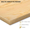 Sound Town SDRK-Y4 DIY 4U (4-Space) Studio & Recording Equipment Rack w/ Baltic Birch Plywood, Golden Oak - 5/8" Thick Baltic birch plywood