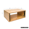Sound Town SDRK-Y4 DIY 4U (4-Space) Studio & Recording Equipment Rack w/ Baltic Birch Plywood, Golden Oak - Interior and Exterior Size & Dimensions