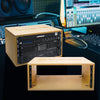 Sound Town SDRK-Y4 DIY 4U (4-Space) Studio & Recording Equipment Rack with Baltic Birch Plywood, Golden Oak - home studio