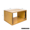 Sound Town SDRK-Y6 DIY 6U (6-Space) Studio & Recording Equipment Rack w/ Baltic Birch Plywood, Golden Oak - Interior and Exterior Size & Dimensions
