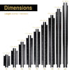 Sound Town ST-RR-04U 2-pack Steel Rack Rails, with Black Powder Coated Finish and Screws - 4U, 6U, 8U, 10U, 12U, 14U, 16U, 18U, 20U Length Dimensions in Inches and Millimeter