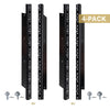 Sound Town ST-RR-08UX2 8U Steel Rack Rails with Black Powder Coated Finish and Screws, 4-pack 