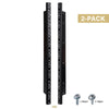 Sound Town ST-RR-10U 10U Steel Rack Rails, with Black Powder Coated Finish and Screws, 2-Pack
