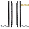 Sound Town ST-RR-12UX2 12U Steel Rack Rails, with Black Powder Coated Finish and Screws, 4-Pack