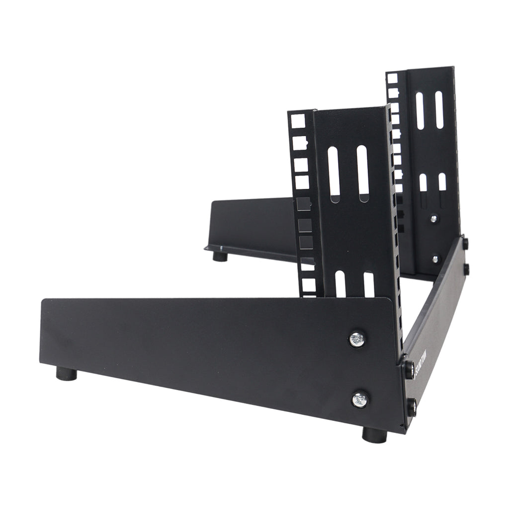 Sound Town ST2PF-4LW 4U 2-Post Desktop Open-Frame Rack, for Audio/Video, Network Switches, Routers, Patch Panels - side panel