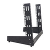 Sound Town ST2PF-8LW 8U 2-Post Desktop Open-Frame Rack, for Audio/Video, Network Switches, Routers, Patch Panels - Side Panel