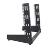 Sound Town ST2PF-8LW-R 8U 2-Post Desktop Open-Frame Rack, for Audio/Video, Network Switches, Routers, Patch Panels, Refurbished - Side Panel