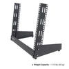 Sound Town ST2PF-8LW 8U 2-Post Desktop Open-Frame Rack, for Audio/Video, Network Switches, Routers, Patch Panels - Weight Capacity