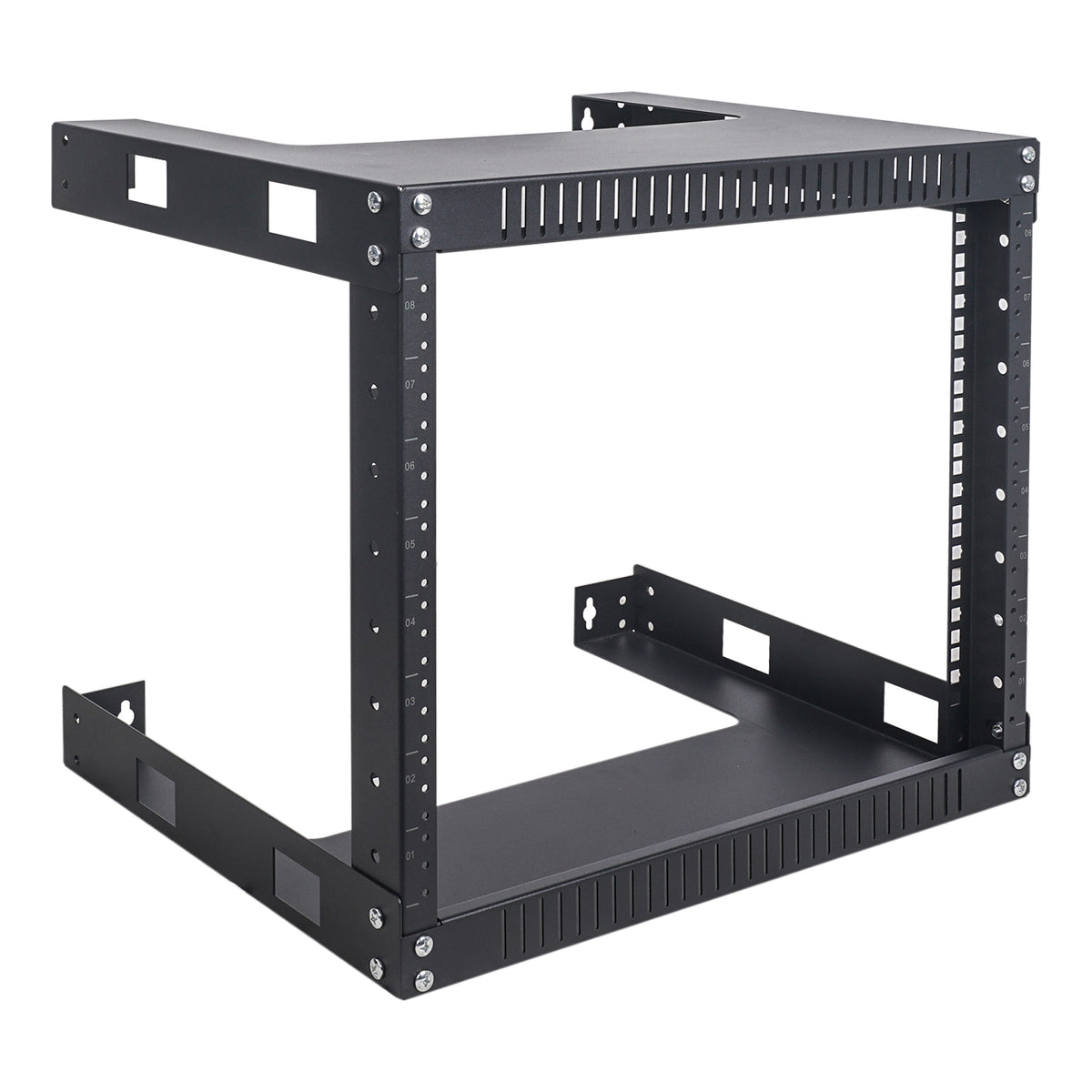 ST2PWOR-8U | 2-Post 8U Wall-Mount Open Frame Rack for PA / IT Equipment ...