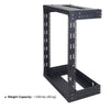 Sound Town ST2PWOR-A15U 2-Post 15U Wall-Mount Open Frame Server and Network Equipment Rack with Adjustable Depth 12"-20" - Weight Capacity, Under 200 lbs