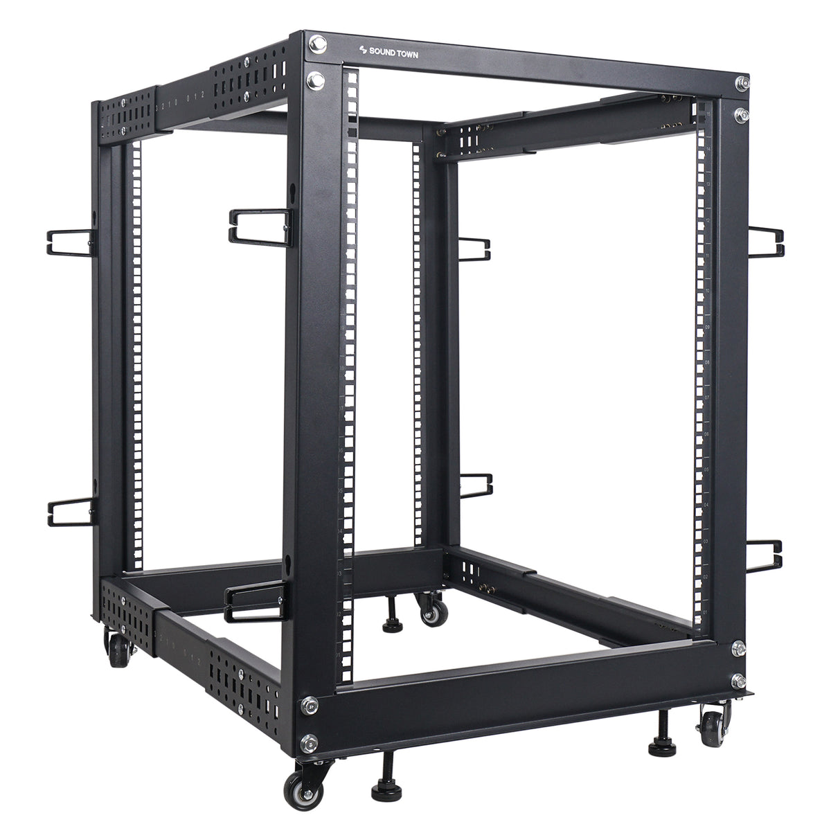 ST4POF-A15U | 4-Post 15U Open Frame PA/Server Rack w/ Adjustable