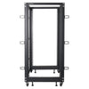 Sound Town ST4POF-A25U 4-Post 25U Open Frame PA, Server & Network Equipment Rack w/ Adjustable Depth 22"-40", Casters, Levelers, Cable Management - Professional, Rackmountable Devices