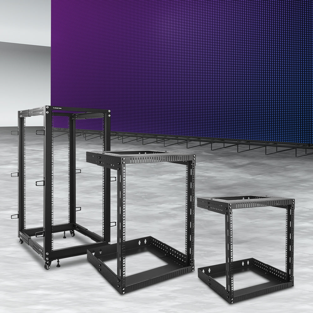 Levelers For .net Rack ST4POF-A25U-R | REFURBISHED: 4-Post 25U Open Frame PA, Server, Network ...