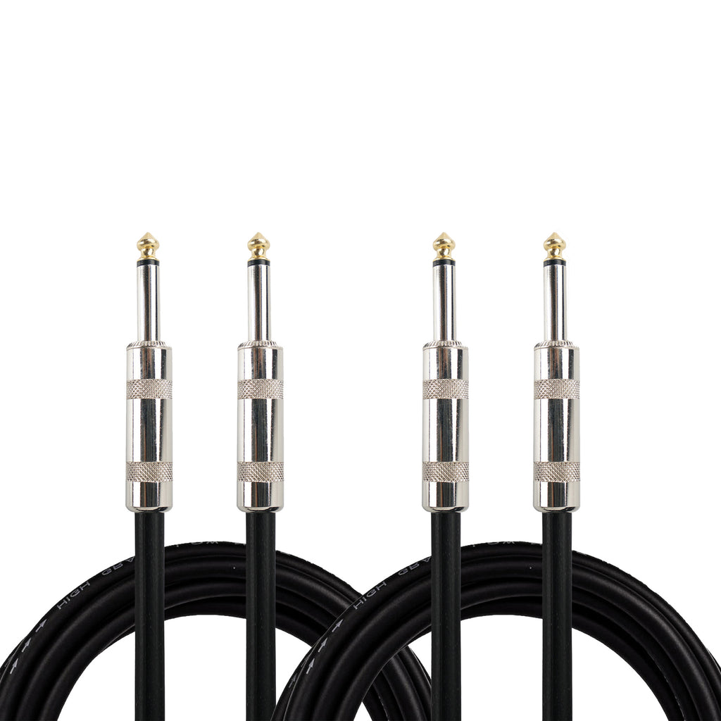 Sound Town STC-12JJ25T 1/4" to 1/4" TRS Audio/Patch Cables, 25 Feet, 12-Gauge, Male to Male, 2-Pack