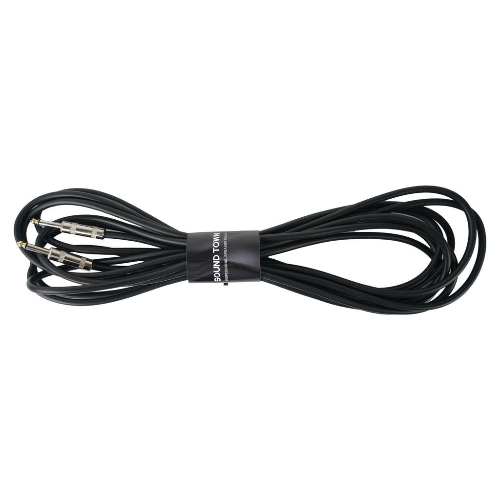 Sound Town STC-12JJ25 1/4" to 1/4" Speaker Cable, 25 Feet, 12 Gauge, 2 Conductor, Male to Male