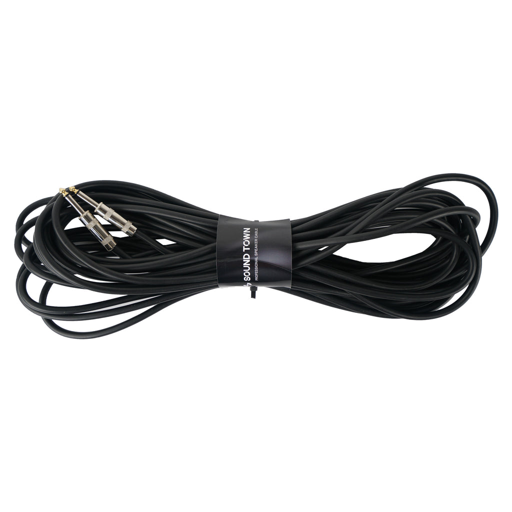 Sound Town STC-12JJ50 1/4" to 1/4" Speaker Cable, 50 Feet, 12 Gauge, 2 Conductor, Male to Male