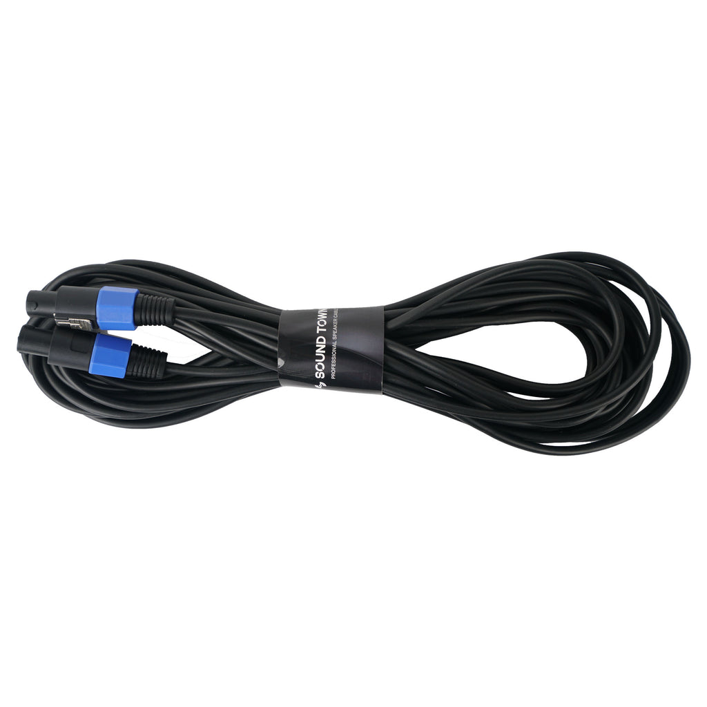 Sound Town STC-12NN50 Speakon to Speakon Speaker Cable, 50 Feet, 12 Gauge, 2 Conductor, Male to Male - Audio
