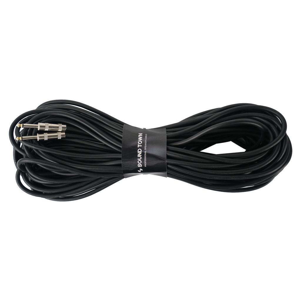 Sound Town STC-14JJ100 1/4" to 1/4" Speaker Cable, 100 Feet, 14 Gauge, 2 Conductor, Male to Male