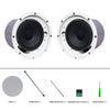 Sound Town STCA360-STCS6 Pair of 6" 2-way Passive Coaxial In-Ceiling / In-Wall Speakers with Low-Profile Design, 6" Woofer, 1” Compression Driver, Backcan and Tile Rails, 120-Degree Coverage, 70/100-volt Operation, White - Package Contents, In the Package, Accessories