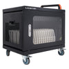 Sound Town STCC-AC16US Multi-Device Wall-Mountable Charging Cart w/ 16 AC Outlets, Casters, for Chromebooks/Laptops - Lockable Cabinet