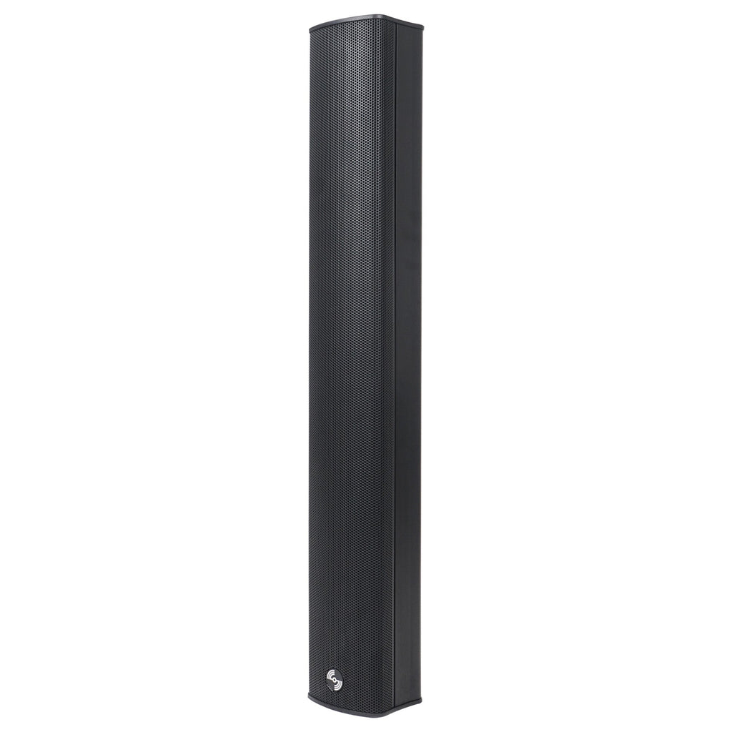 Sound Town STCL-64-R Compact Professional Passive Line Array Column Speaker with Adjustable Wall Mount Bracket, 6 x 3" Woofers, 4 x 1.2" Dome Tweeters, Black, for Church, Lounge, Live Event, Refurbished - Left Panel