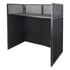 Sound Town STDJB-4020 Professional DJ Facade with 180-Degree Hinges, Carry Bags, Black and White Scrim Panels - 4 Panels