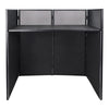 Sound Town STDJB-4020 Professional DJ Facade with 180-Degree Hinges, Carry Bags, Black and White Scrim Panels - Dj Station