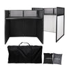 Sound Town STDJB-4020 Professional DJ Facade with 180-Degree Hinges, Carry Bags, Black and White Scrim Panels - Portable Table / Booth