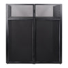 Sound Town STDJB-4020-R Professional DJ Facade with 180-Degree Hinges, Carry Bags, Black and White Scrim Panels, Refurbished - Folding Booth
