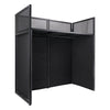 Sound Town STDJB-4020 Professional DJ Facade with 180-Degree Hinges, Carry Bags, Black and White Scrim Panels - Table Station