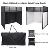Sound Town STDJB-4020 Professional DJ Facade with 180-Degree Hinges, Carry Bags, Black and White Scrim Panels - Travel Booth Bags