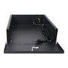 Sound Town STDVR-185 Heavy Duty DVR Security Lockbox with Cooling Fan, Black, 18"W x 18"D x 5"H - Internal
