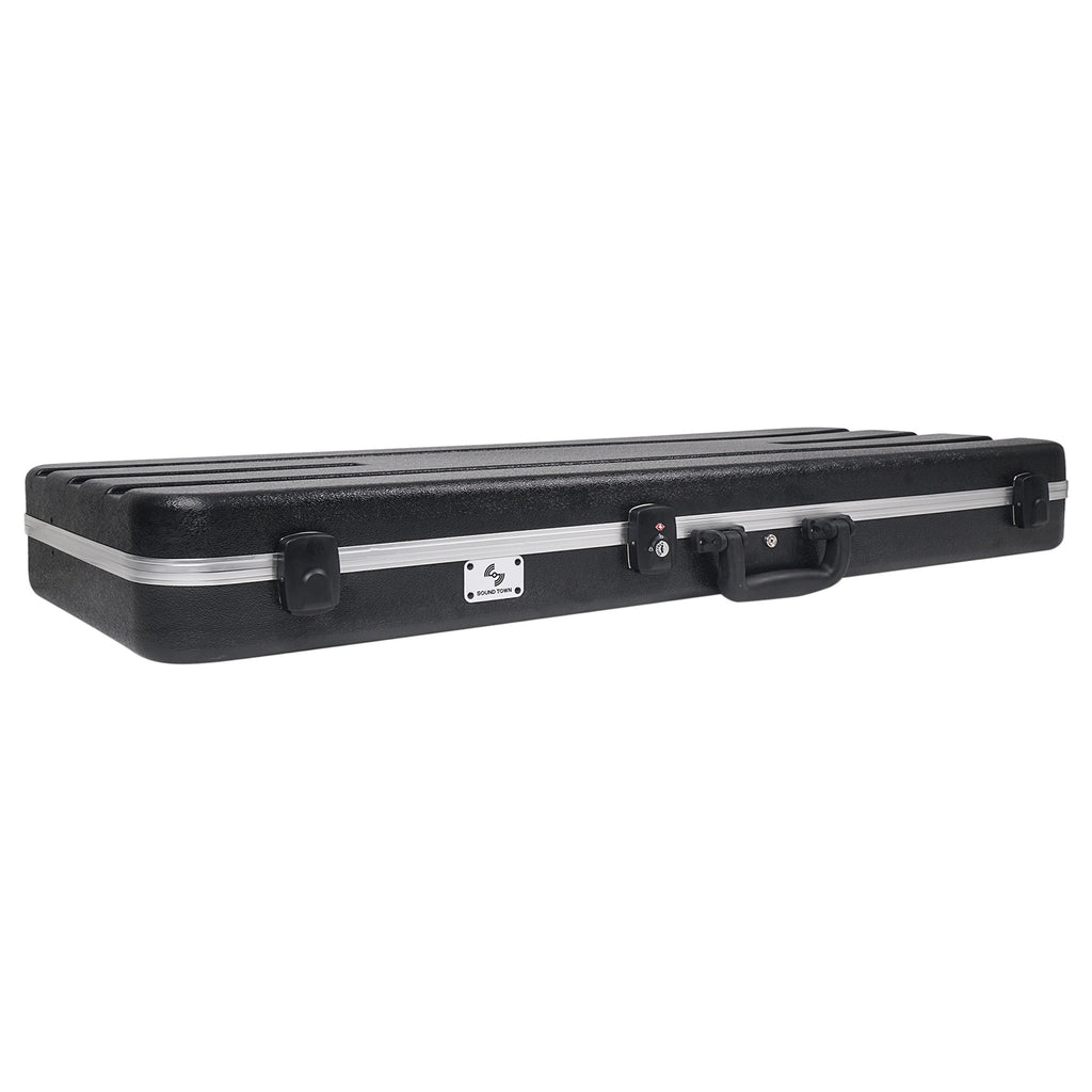 Sound Town STEC-500 Lightweight ABS Road Case for Electric Guitar with TSA Approved Locking Latch and EPS Foam Plush Interior - Hardshell