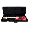 Sound Town STEC-500 Lightweight ABS Road Case for Electric Guitar with TSA Approved Locking Latch and EPS Foam Plush Interior with Guitar inside