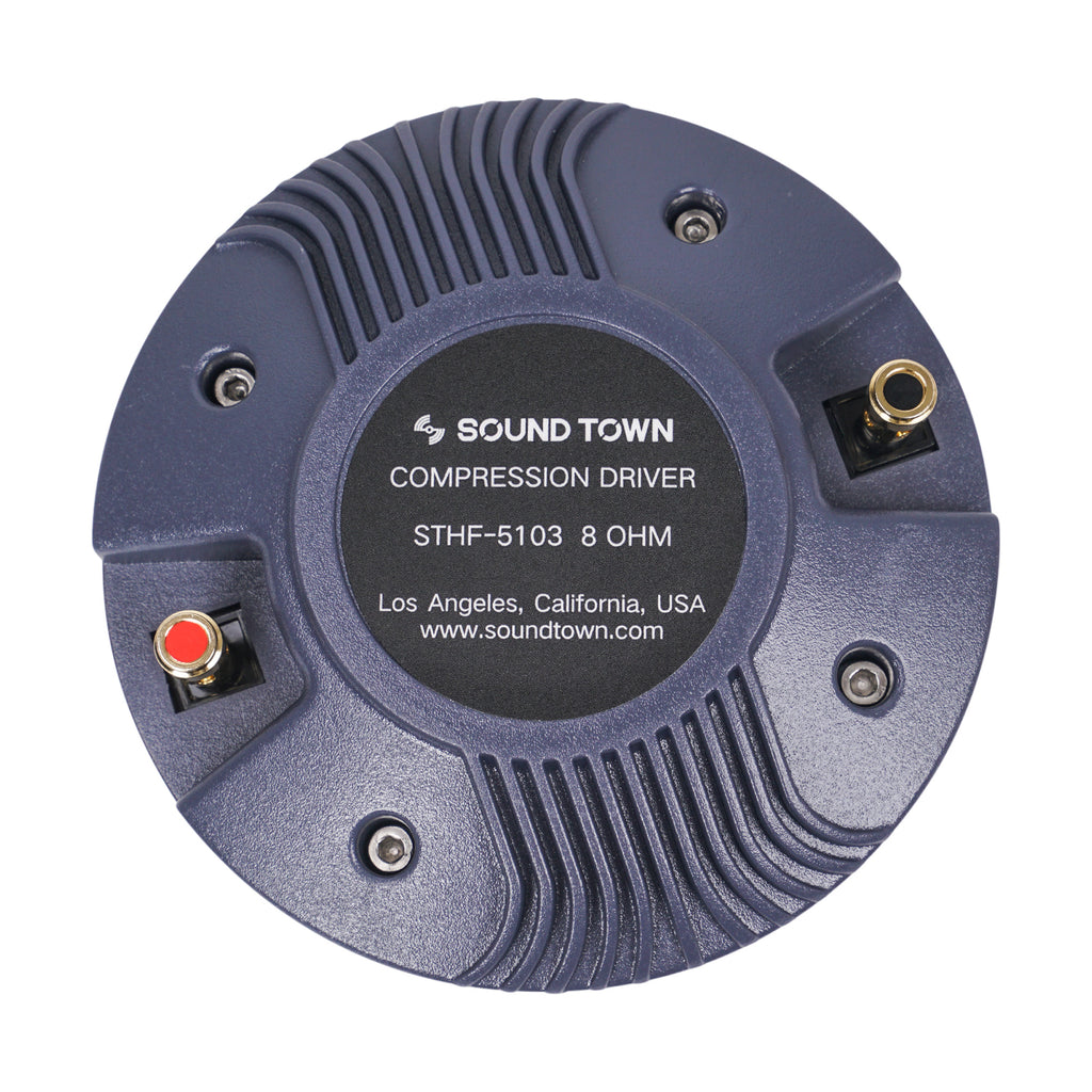 Sound Town STHF-5103 1.4" Titanium Compression Driver, 120W, Pro Audio Speaker Horn Replacement Tweeter - Back View