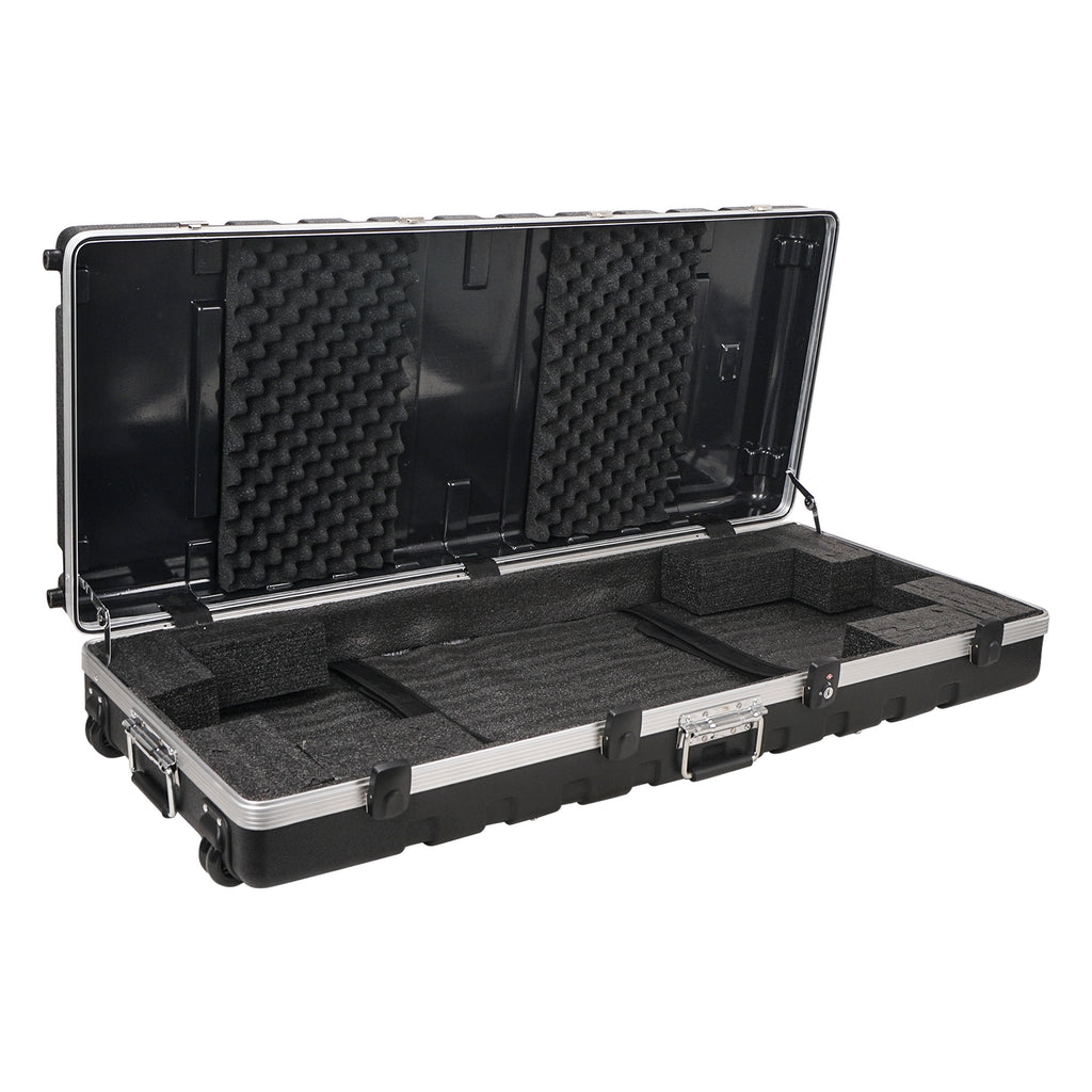 Sound Town STKBC-61 Lightweight 61-Note Digital Piano Keyboard Case, ATA Flight Case with adjustable foam wedges and blocks