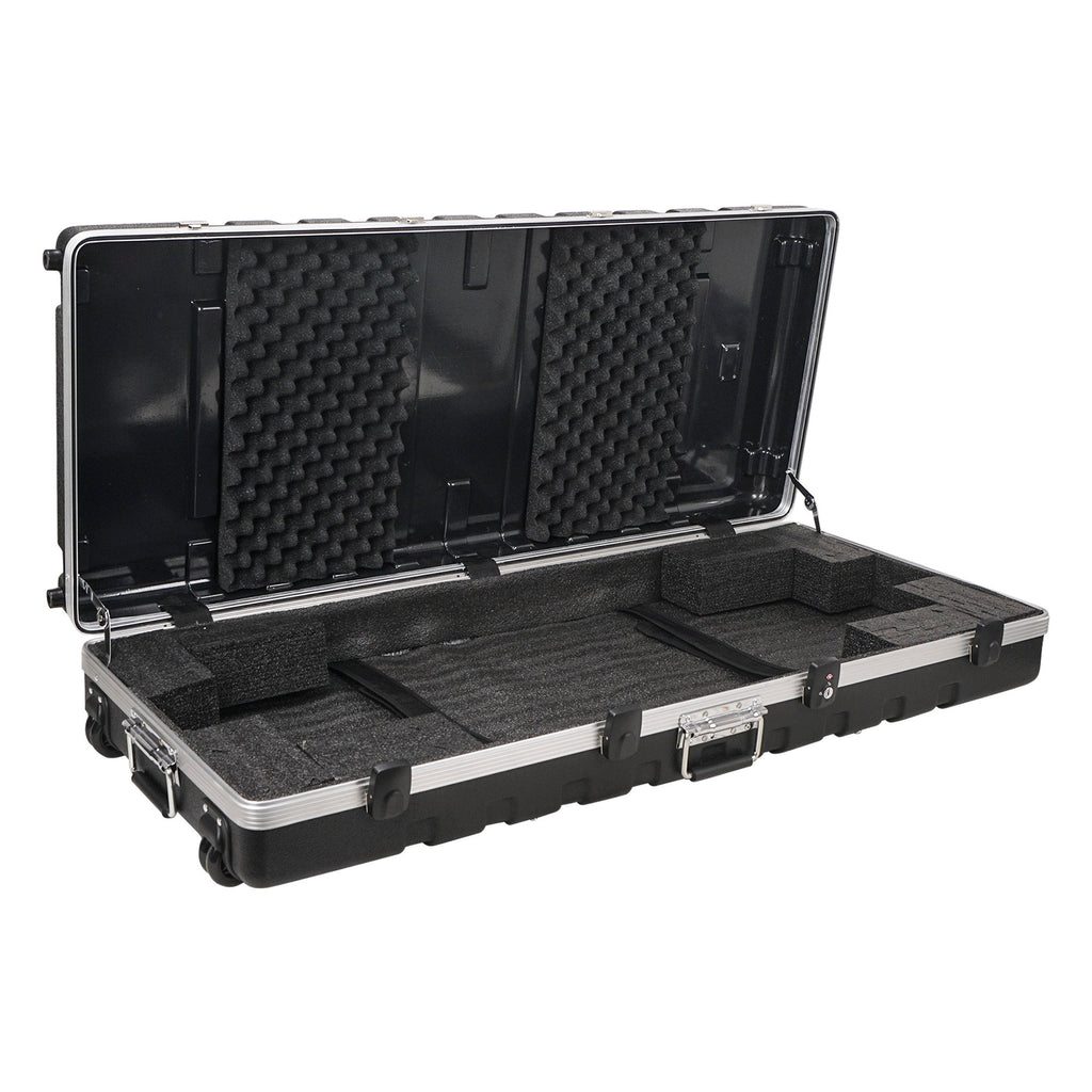 Sound Town STKBC-61-R Lightweight 61-Note Digital Piano Keyboard Case, ATA Flight Case with adjustable foam wedges and blocks, Refurbished