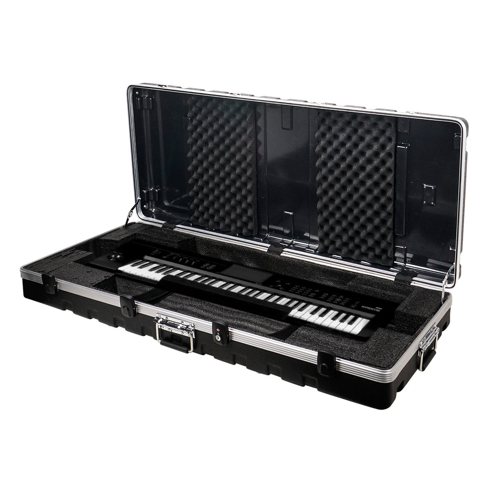 Sound Town STKBC-61 Lightweight 61-Note Digital Piano Keyboard Case, ATA Flight Case with TSA Approved Locking Latches