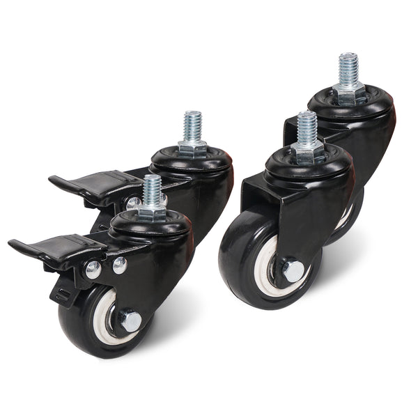 Sound Town 4 Pack 4" Swivel Caster Wheels With Red